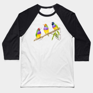 Gouldian finch bird citrus green Baseball T-Shirt